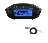 Tachymètre Compteur Vitesse Compteur De Vitesse Numérique pour Moto, Tachymètre De Moteur Universel, Groupe D'instruments, Clignotant, Indicateur Lumineux, Voltmètre, Jauge D'huile