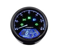 Tachymètre Compteur Vitesse Compteur De Vitesse Universel pour Moto, 12000 TR/Min, Cadran À Vision Nocturne, Odomètre, Indicateur Numérique LED, Tachymètre, Jauge De Carburant
