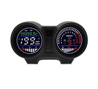 Tachymètre Compteur Vitesse Tableau De Bord Numérique pour Moto, Compteur De Vitesse, Kilométrage, Indication du Niveau D'huile, Tension De La Batterie, Feux De Route MPH/KMH pour Titan 150