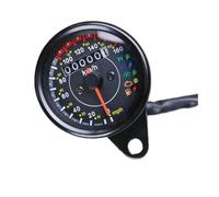 Tachymètre Compteur Vitesse Universal Motorcycle Speedometer Odometer Speedometer KM/H MPH EFI Oil Pump Fuel Level with Indicator Light Stainless Steel