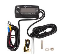 Tachymètre de moteur Écran LED Écran d'heure étanche à l'heure numérique ABS Metal Electric Black Black