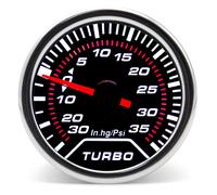 Tachymètre de voiture,température d'huile,pression d'eau,Turbo Boost,voltmètre,rapport air-carburant,température accédée,jauge à vide pour voiture,52mm -Turbo Gauge PSI