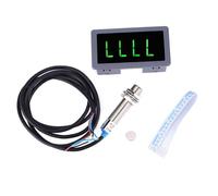 Tachymètre Digital LED 4 Digits DC 8-24V 10-9999 RPM avec Capteur Proximité NPN Compteur Vitesse Rotation pour Moteur Machine Industrielle et Équipement Motorisé