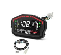 Tachymètre LCD Numérique Universel Pour Moto Hors-bord | Compteur Vitesse Étanche Km/h Compteur Température L'eau Pour 2,4 Cylindres(Gauge With Sensor)