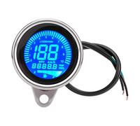 Tachymètre LCD pour moto avec compteur kilométrique et compteur de vitesse 0-199 km/h Electrosilvering Fit 12 V DC Affichage numérique avec mesure de l'huile RPM Suivi de vitesse (Electroplated