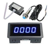 Tachymètre numérique à 4 LED - Compteur de vitesse - Capteur NPN pour mesurer la température et la pression