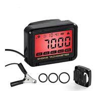 Tachymètre Numérique compte tour, Compteur de Tours LCD Haute Précision avec Induction Sans Fil (0-18 000 tr/min) pour Moto, Tondeuse, Motoneige - Surveillance de Batterie, Fonction Maintenance