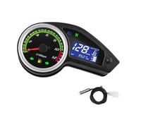 Tachymètre Numérique Dash Numérique Vitesse Speedoir À Moto Universel avec Carburant Compteur Taachomètre 12000 TR/Min pour Brésil pour GY200 pour Moto 12V(Type S)