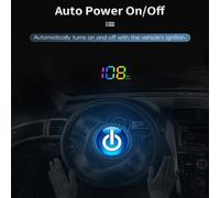 Tachymètre numérique Head Up Display - Affichage Heads Up pour voiture, taille universelle cm (1 set) Tachymètre GPS, projecteur intelligent pour pare-brise HUD | Voiture, camion, SUV, conduite