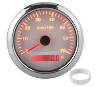 Tachymètre Numérique Keenso, 85mm/3.35in 0-7000rpm Étanche et Anti-buée, pour Moteur de Bateau de Voiture 9-32V DC