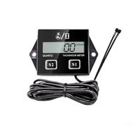 Tachymètre numérique LCD avec compteur d'heures pour moteurs 2 et 4 temps, rappel de maintenance réglable, allumage inductif, rétroéclairage, noir, ZSB-02 BL(ZSB-02)