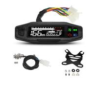 Tachymètre Numérique Moto Accessoires Universels Compteur De Vitesse Instrument De Bord Digital Jauge D'huile Assemblage(Packing kit D)