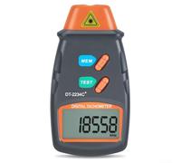 Tachymètre numérique optique sans contact infrarouge RPM mètre plage 2,5-99999 Grand écran pour test de vitesse moteur pour DT-2234C+ (bouton jaune)