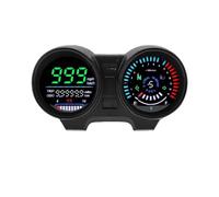 Tachymètre Numérique Tableau De Bord De Moto Tachymètre Numérique Jauge De Carburant Rouge Clignotants pour Le Brésil Panneau Numérique pour Titan 150(Green)