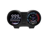 Tachymètre Numérique Tableau De Bord De Moto Tachymètre Numérique Jauge De Carburant Rouge Clignotants pour Le Brésil Panneau Numérique pour Titan 150(Blue1)