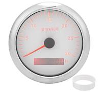 Tachymètre Torvex, compteur de vitesse moteur 85 mm 0-3000 tr/min avec rétroéclairage 7 couleurs pour générateur de bateau de voiture 9-32 V DC (Blanche)