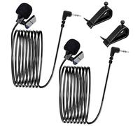 Tacitmeet 2Pcs Micro Voiture, Mini 3,5 mm Microphone Externe de Voiture, Micro Jack pour Unité Principale de Véhicule Voiture Bluetooth Activé Radio Stéréo GPS DVD, Plug and Play