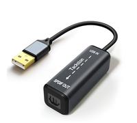 Tackston Adaptateur audio USB vers optique 24 bits de profondeur d'échantillon, PC vers carte son SPDIF, sortie optique compatible avec ordinateur portable Windows MacOS, pas pour TV, signal
