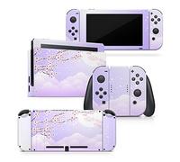 Tacky Design Sakura Skin compatible avec Nintendo Switch en vinyle de qualité supérieure 3M Cherry Blossoms Nintendo Switch Skin pour console, station d'accueil, Joy Con, décalcomanie