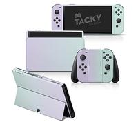 Tacky Design Skin classique de couleur unie pour Nintendo Switch OLED - Lot d'autocollants en vinyle 3M Nintendo Switch OLED - Joli autocollant pour console et station d'accueil - Autocollant complet