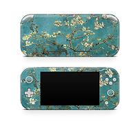 TACKY DESIGN Skin pour Nintendo Switch Lite en vinyle pastel Motif fleurs d'amandier Turquoise 3 m