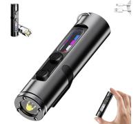 Taclite Mini - The Ultimate Everyday Micro Tool, lampe de poche tactique LED magnétique rechargeable super lumineuse avec clip pour chapeau, haute luminosité, Lampe torche étanche de poche (Noir)