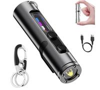 Taclites Mini - The Ultimate Everyday Micro Tool, Lampe Torche Tactique Rechargeable à LED Magnétique Ultra-Lumineuse, Luminosité Elevée avec 3 Niveaux de Luminosité, pour la Randonnée (Noir)
