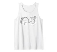 Taco and Tequila Cartoon Funny Food Drink Paire Débardeur