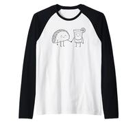 Taco and Tequila Cartoon Funny Food Drink Paire Manche Raglan