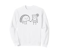 Taco and Tequila Cartoon Funny Food Drink Paire Sweatshirt