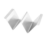 Taco Holder - Stainless Steel Tray, W Shaped Rack, Space Saving Organizer | Rustproof Cafeteria Dining Use, Durable Kitchen Food Support Stand For Burritos Hot Dogs Tortilla Snack Serving Table
