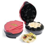 Taco Tuesday Bol à tortilla pour bols à tacos cuits, tostadas, salades, sauces, apéritifs et desserts, 20,3 à 25,4 cm, rouge