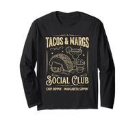 Taco Tuesday Margarita Club Chip Dippin Fiesta Tee 3 Manche Longue