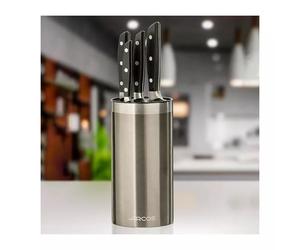 TACO Universal Bloc couteaux Rond Inox Fibre Noire ARCOS