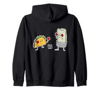 Taco vs Burrito Boxing Fighters Tortilla au bœuf Mexicain Carne Sweat à Capuche
