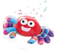 Tacobear Crabe Qui Marche avec Musique Bebe Jouet 6 8 9 10 12 Mois, Crabe Peluche Interactif Tummy Time Jouet Musical Rampant Idée Cadeau Enfant 1 2 3 Ans Garcon Fille (Rouge)