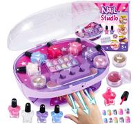 Tacobear Kit Manucure Enfant Cadeau Fille 5 6 7 8 9 10 11 12 Ans avec Pelable Vernis à Ongles Sèche-Ongles Autocollants pour Ongles Machine a ongle pour Maquillage Fille