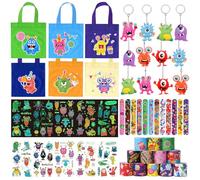 Tacobear Monster Pinata Anniversaire Garcon Sac Cadeau Slap Bracelets Porte-Clés Tatouage Fluorescent Cadeau Anniversaire Enfants Invites Jeux Anniversaire Jouet Pinata pour Enfants Fille