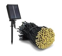 Tacobey Guirlande Lumineuse Exterieure Solaire - 10M 100 LED Guirlande Solaire avec Minuteur, 8 Modes, Etanche, Guirlande Décorative pour Jardin Patio, Blanc Chaud