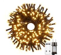 Tacobey Guirlande Lumineuse Sapin de Noël, 20m 200 LED Blanc Chaud Guirlande Electrique Sapin avec Télécommande, Minuterie, 8 Modes, Etanche, Decoration Noel Exterieur et Interieur