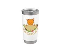 Tacocat Chat avec délicieux taco palindrome Gobelet isotherme en acier inoxydable double paroi
