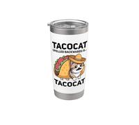 Tacocat Spelled Backwards is Tacocat Cat And Taco Lover Gobelet isotherme en acier inoxydable double paroi
