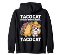 Tacocat Spelled Backwards is Tacocat Cat and Taco Lover Sweat à Capuche