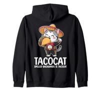 Tacocat Spelled Backwards is Tacocat Cat and Taco Lover Sweat à Capuche
