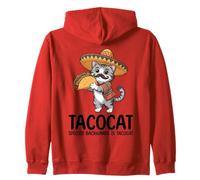 Tacocat Spelled Backwards is Tacocat Cat and Taco Lover Sweat à Capuche