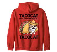 Tacocat Spelled Backwards is Tacocat Cat and Taco Lover Sweat à Capuche
