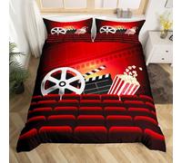 TACOKI Housse de Couette 140x200 Thème du Film Réversible Parure de Lit Cinéma 140x200, Imprimée 3D Microfibre Douce Literie Housse de Couette 1 Personne avec Taies d'oreiller 2329a