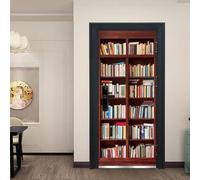 TACOKI Sticker Porte Bibliothèque, Stickers Porte Trompe L'oeil étagère Autocollant Poster Auto-Adhésif Art Décor Pour Chambre Salon Salle de Bain Papier Peint 88x200 cm 1408z