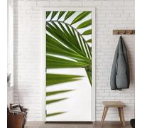 TACOKI Sticker Porte Feuilles de Palmier, Stickers Porte Trompe L'oeil Feuilles de Palmier Autocollant Poster Auto-Adhésif Art Décor Pour Chambre Salon Salle de Bain Papier Peint 100x200 cm v4589