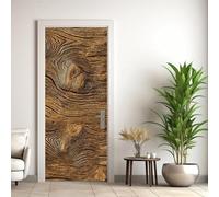 TACOKI Sticker Porte Grain de Bois, Stickers Porte Trompe L'oeil En Bois Autocollant Poster Auto-Adhésif Art Décor Pour Chambre Salon Salle de Bain Papier Peint 88x200 cm 4171n